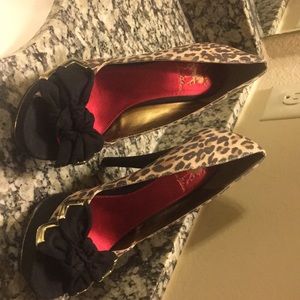 Leopard Platform Heels